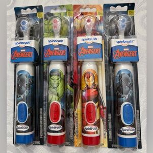 Spinbrush Super Hero Marvel Avengers Kids Toothbrush Soft Bristles LOT A